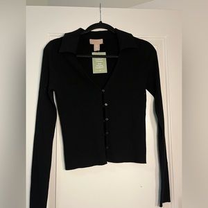 Black Button Down Sweater